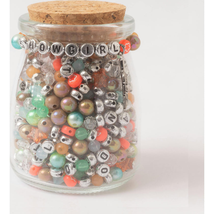 Showgirl Letter Bead Bracelet Making Bead Jar DIY Kit