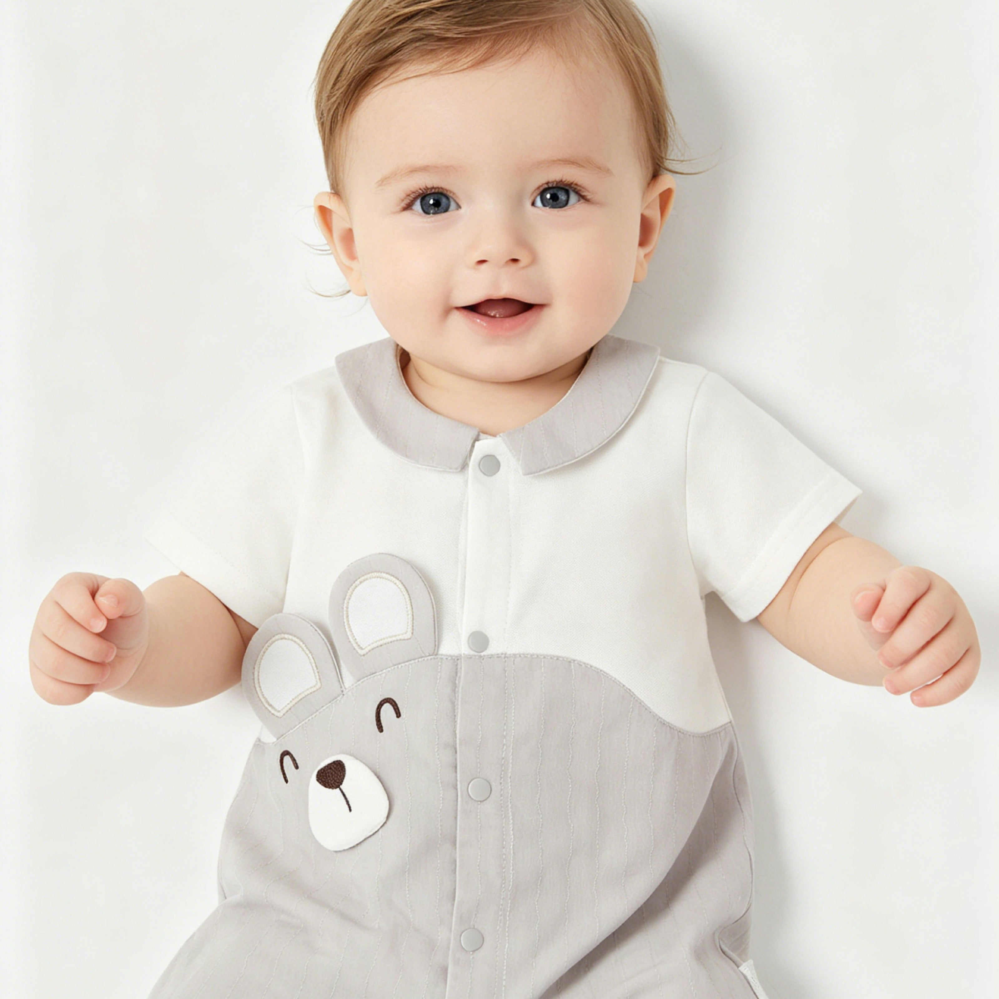 Gray Bear Romper