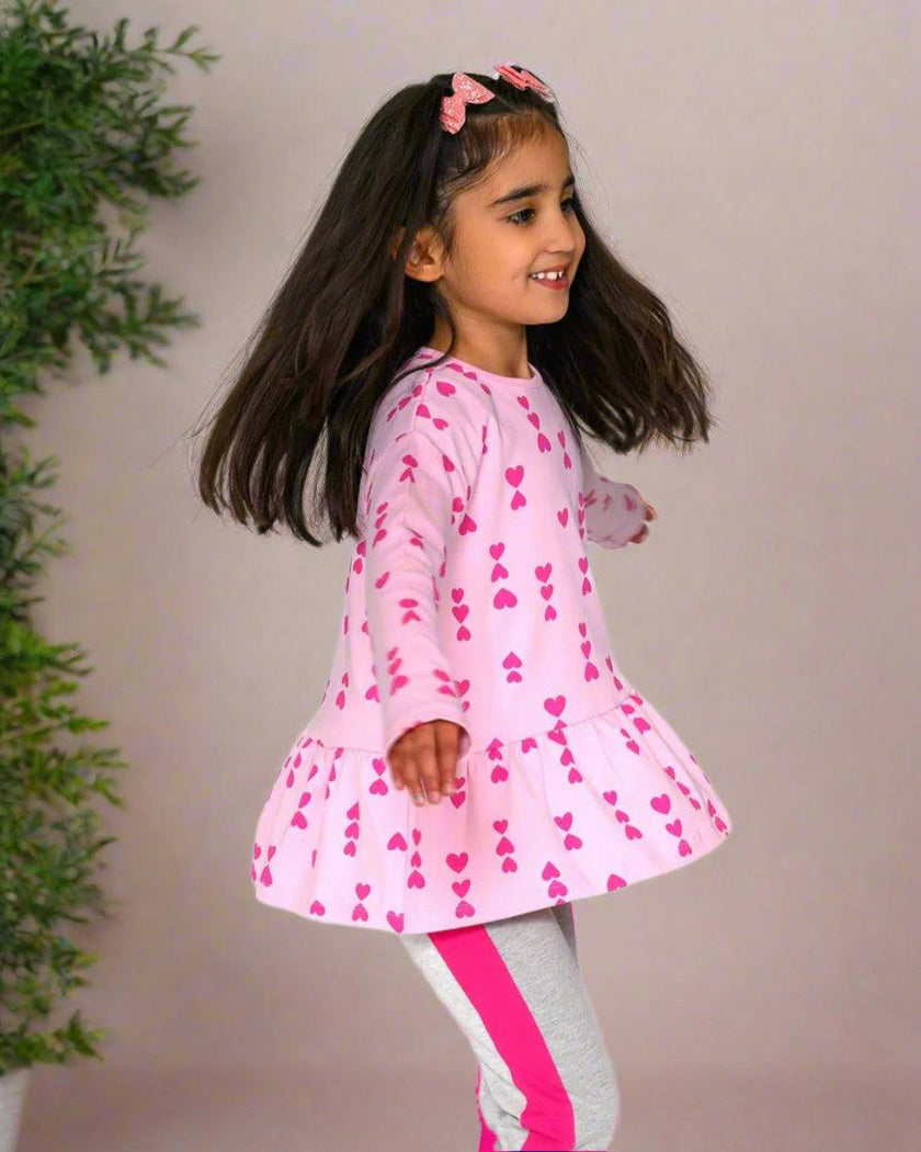 Pink-on-Pink Hearts Top