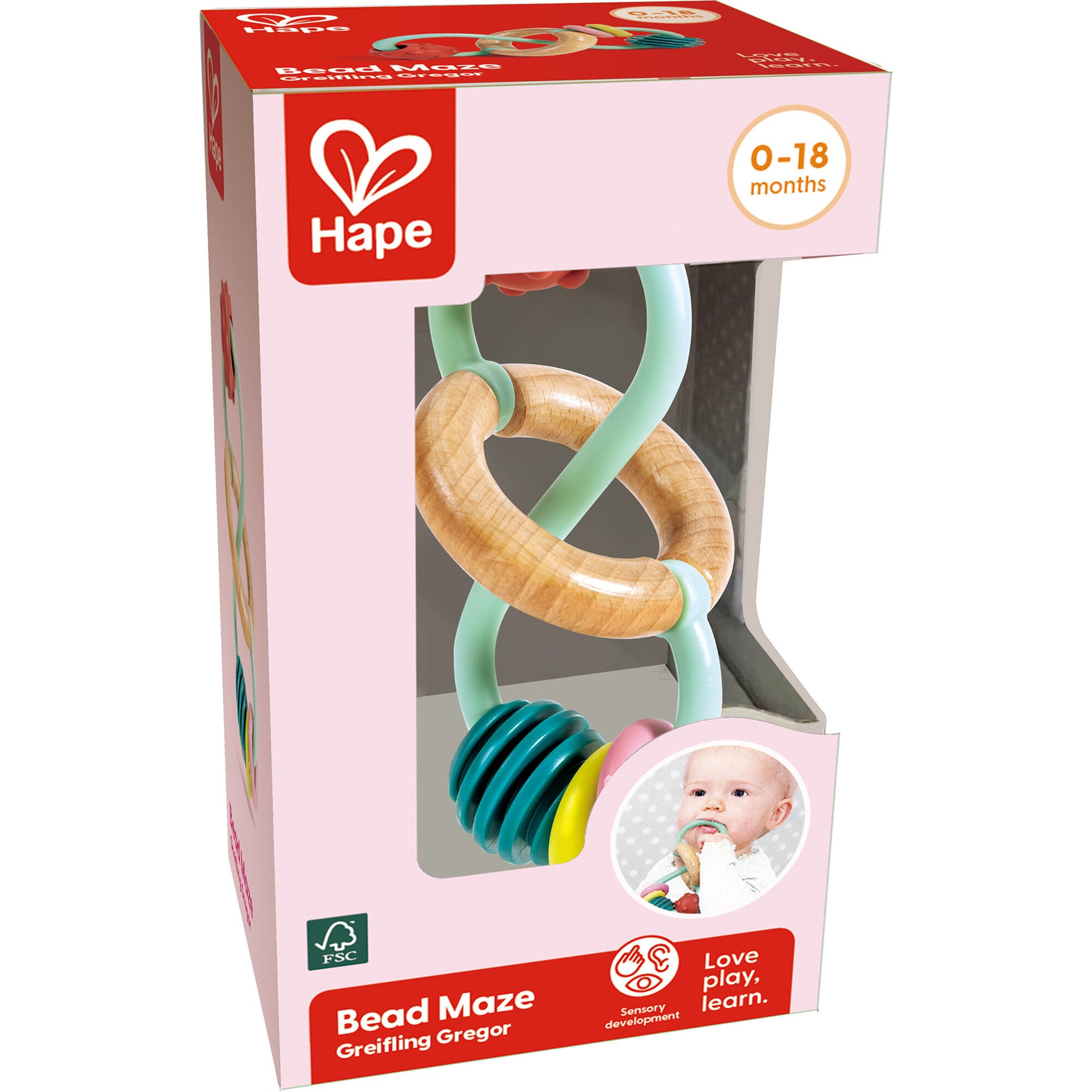 Hape: Bead Maze - Baby Wooden Teething Toy