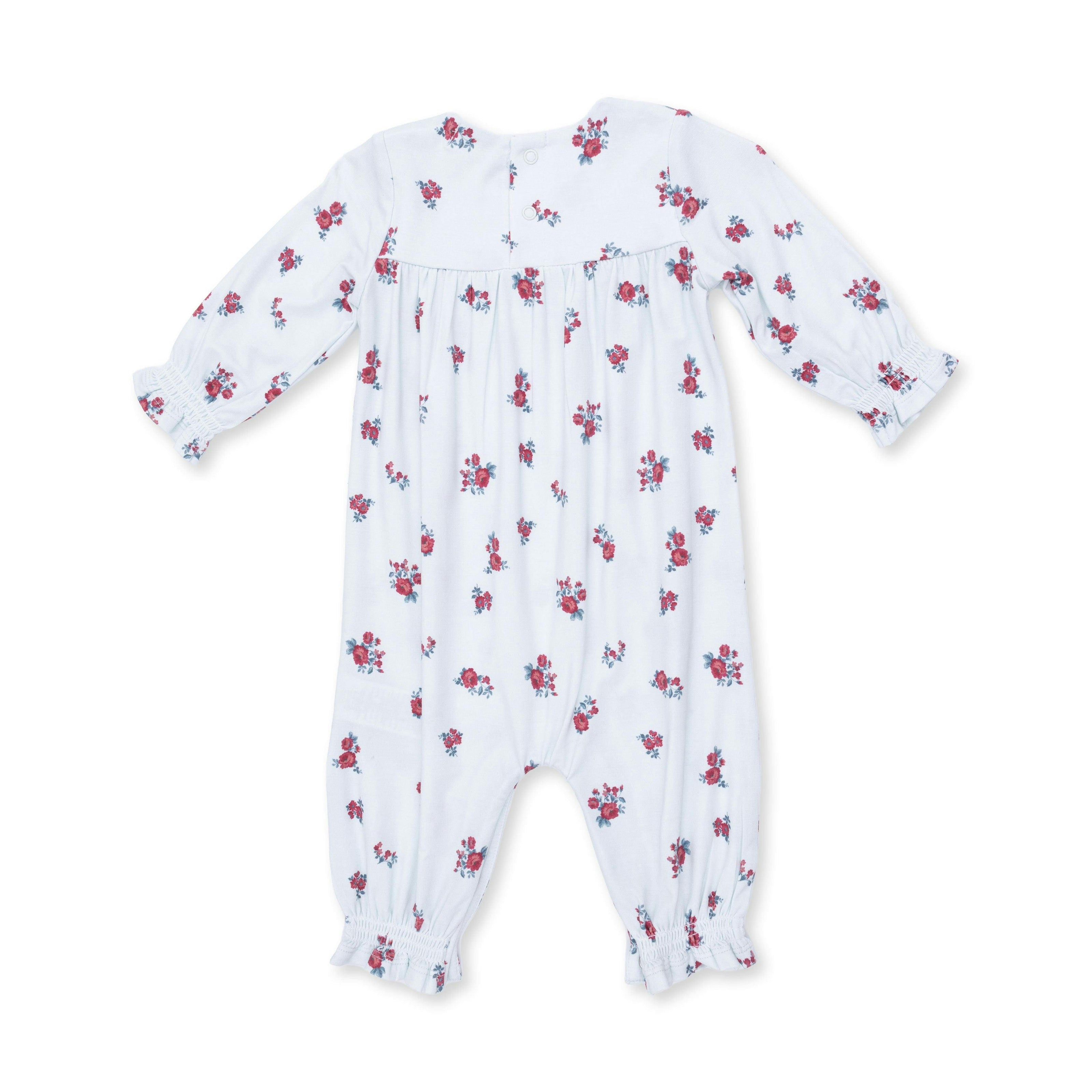 Alyssa Floral - Smocked Long Sleeve Romper