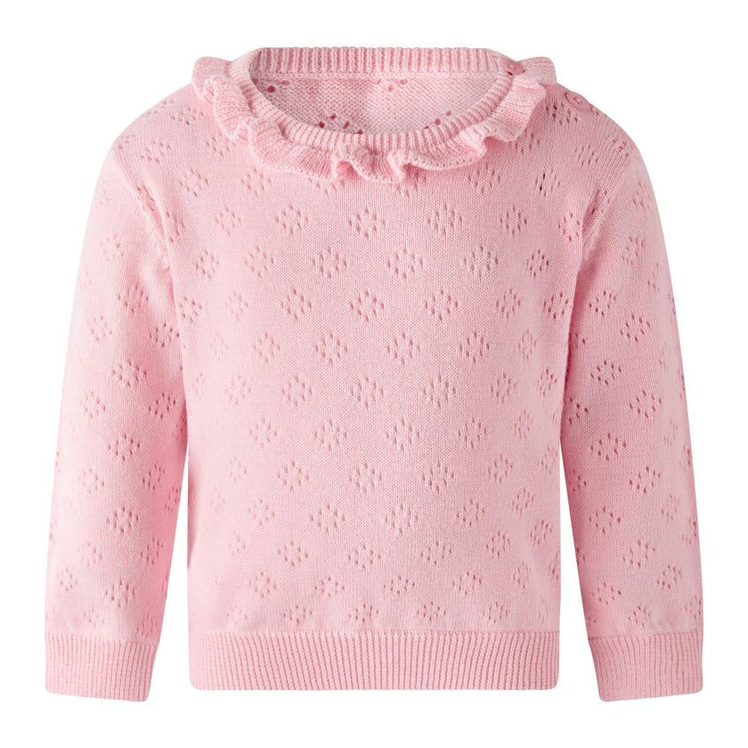 Pink Pointelle Sweater & Legging Set