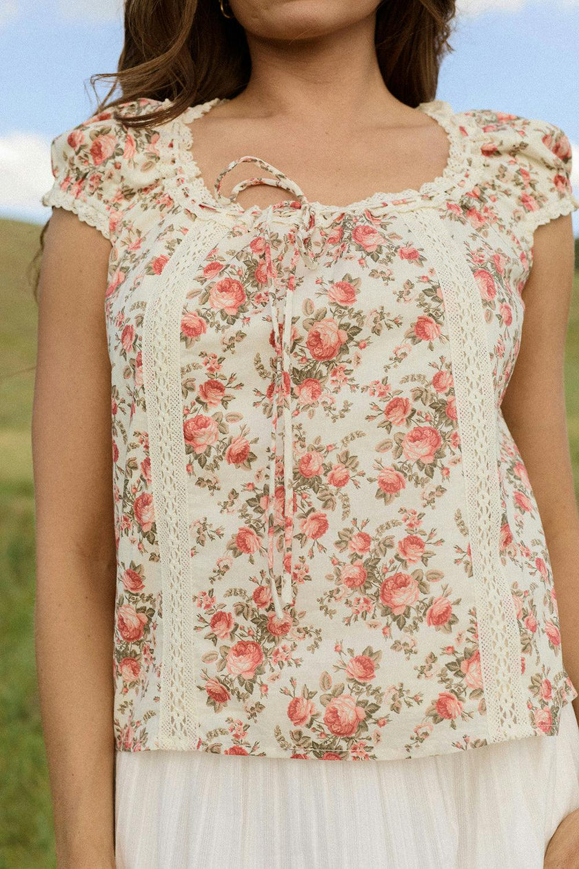 Palermo Top in Ivory Heritage Rose