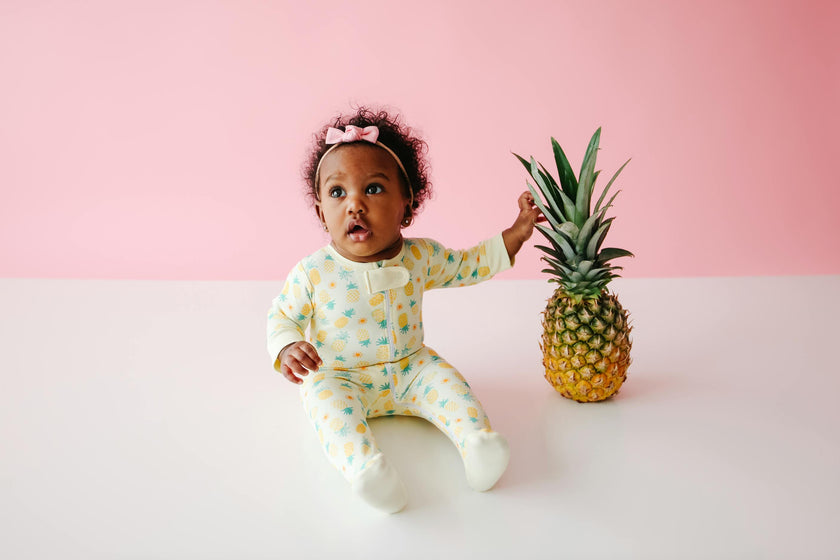 Pineapple Print Footie