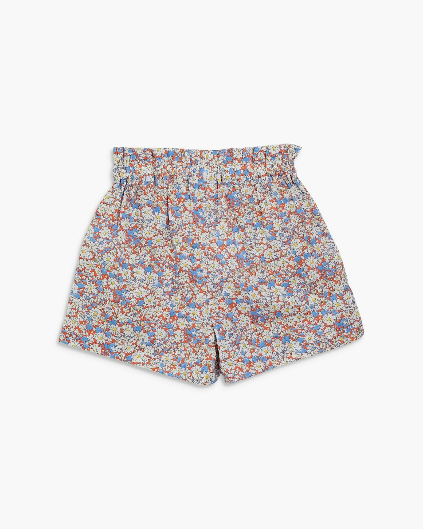 Freesia Short Orange Blue Liberty