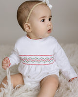 Christmas Smocked Bubble Romper