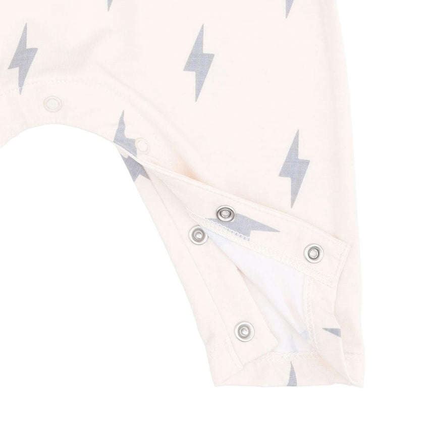 Lightning Bolt Viscose - Long Sleeve Raglan Henley Romper