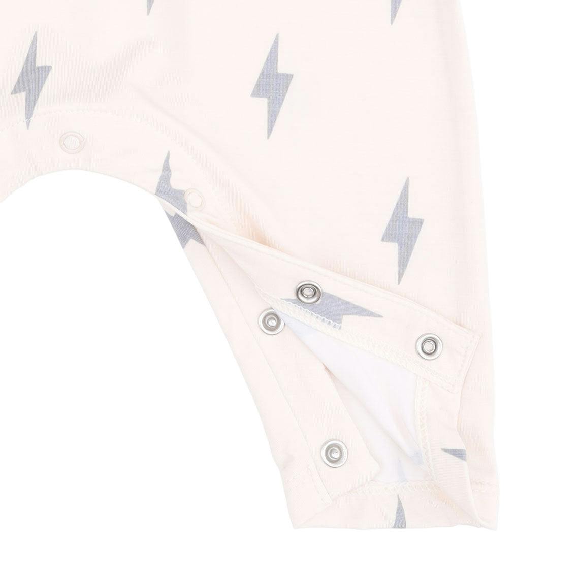 Lightning Bolt Viscose - Long Sleeve Raglan Henley Romper
