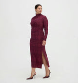 The Rizzo Dress - Plum Damask