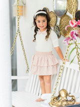 Textured Floral Peter Pan Collar Long Sleeve Shirt