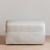 Crawford Gliding Ottoman in Fog Chatham Stripe Performance Eco-Weave