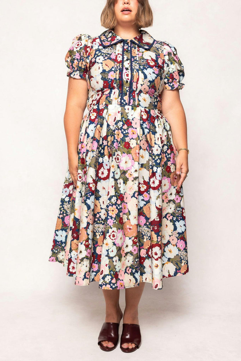 Sophia Dress in Midnight Garden
