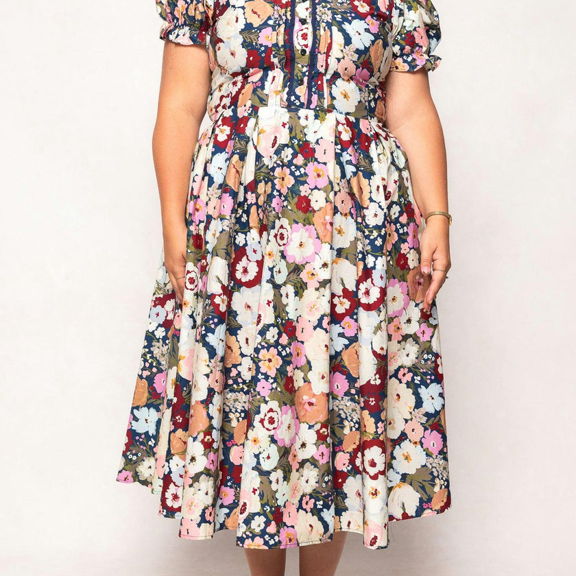 Sophia Dress in Midnight Garden