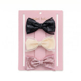 Multicolor Sequin Bow Clip Set