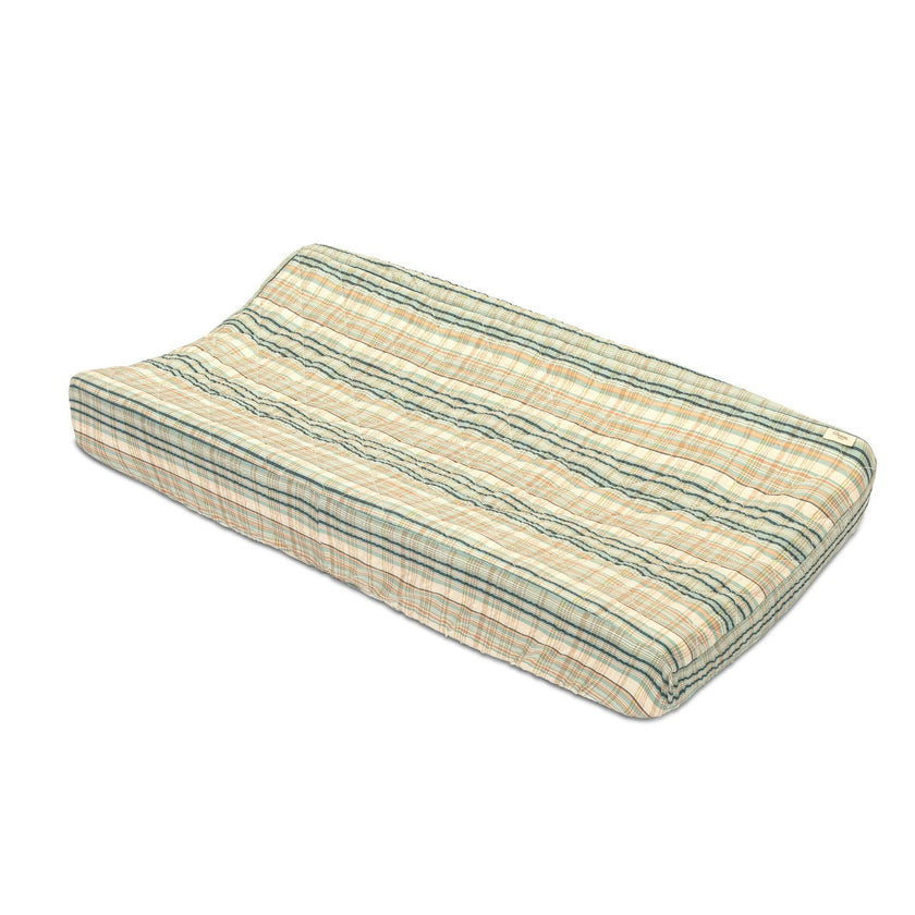 Charlie Farmhouse Stripe Cotton Quilted Change Pad Cover