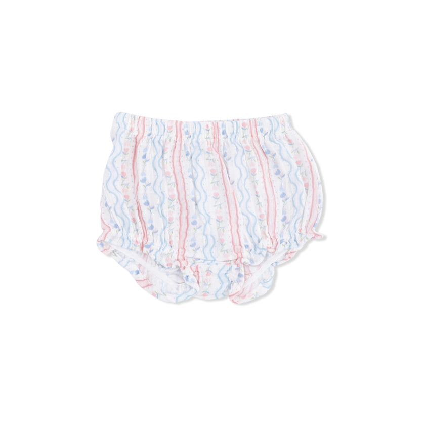 Tulip Stripe - Scallop Back Top with Bloomer & Headband