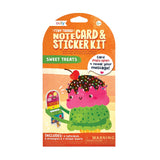 Tiny Tadas! Note Cards and Sticker Set - Sweet Treats - 6 Cards Envelopes
