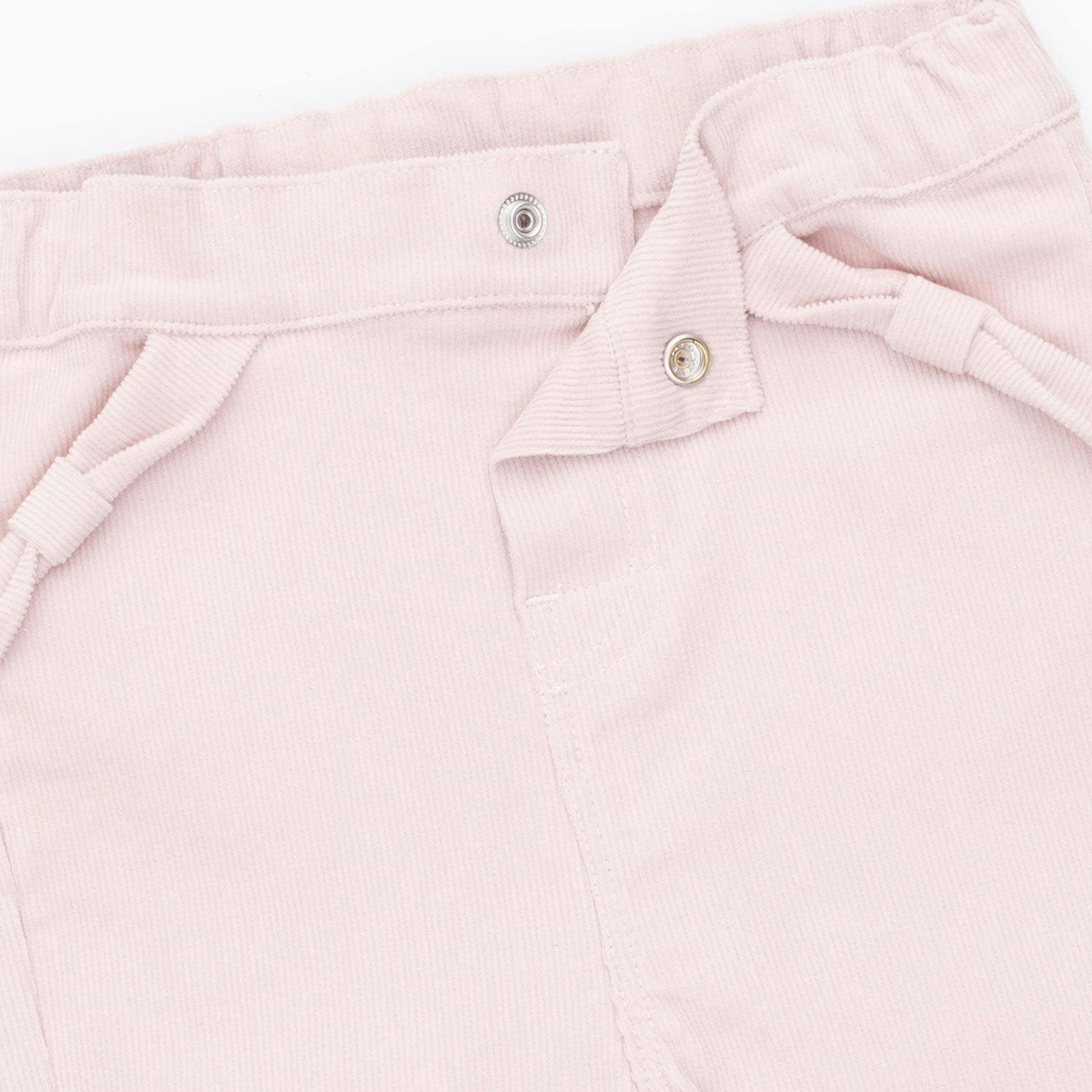 Veiled Pink Corduroy - Adjustable Pants and Bow Pocket