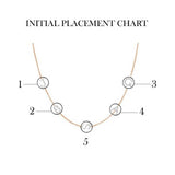 Mini Diamond Asymmetrical Initial Necklace