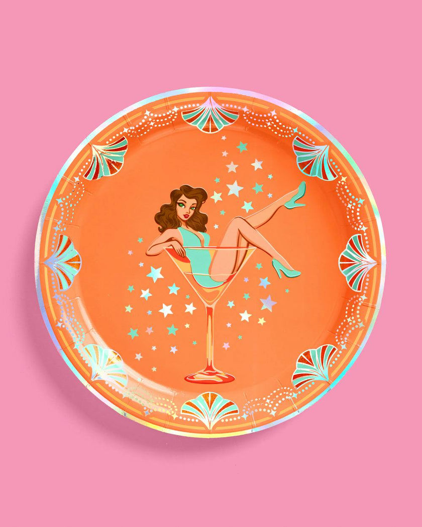 Life Of A Showgirl Plates - 24 paper plates