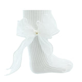 Heart Pearl Ribbon Tights