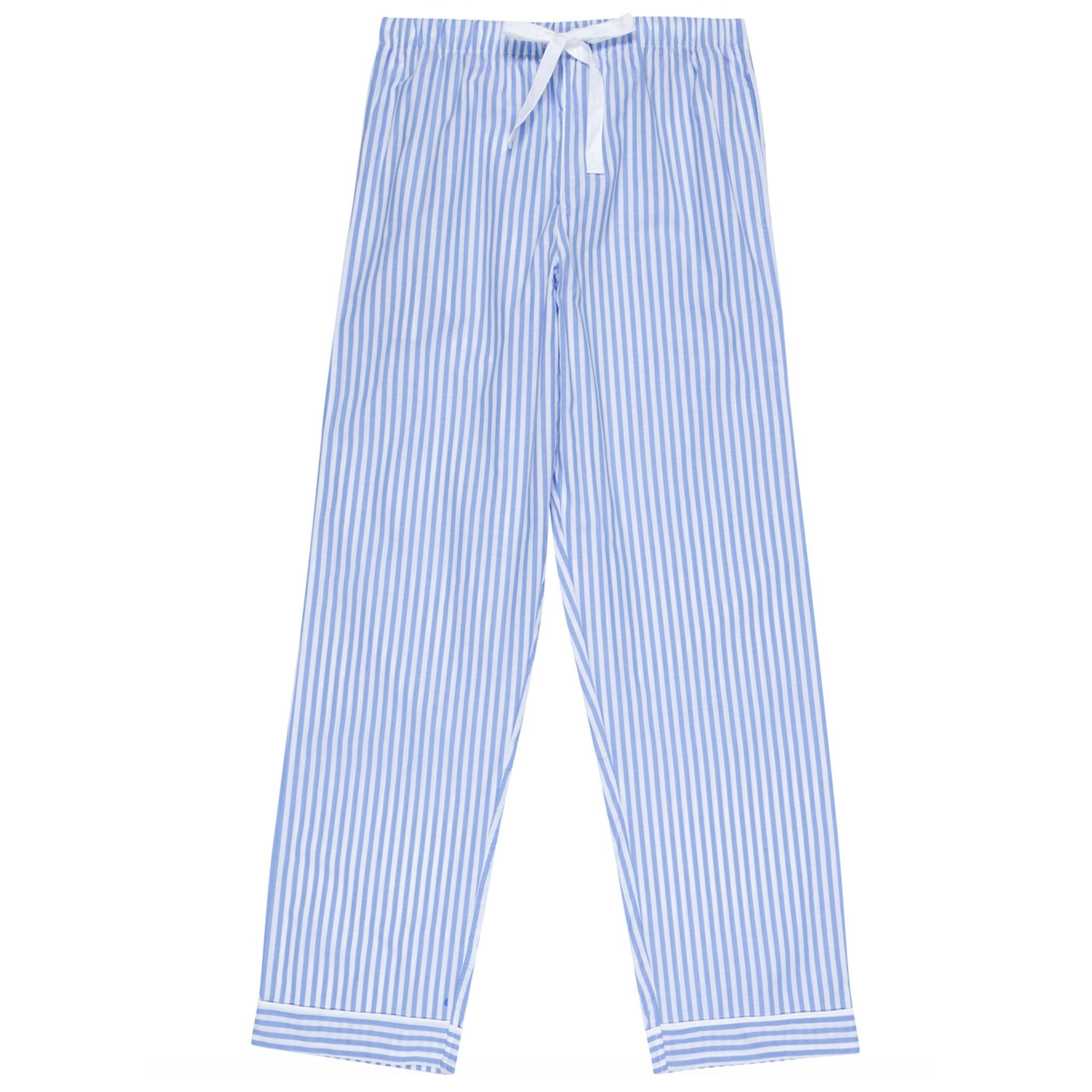 Women's Braddock Classic PJ Pants - Blue Stripe Organic Cotton Poplin