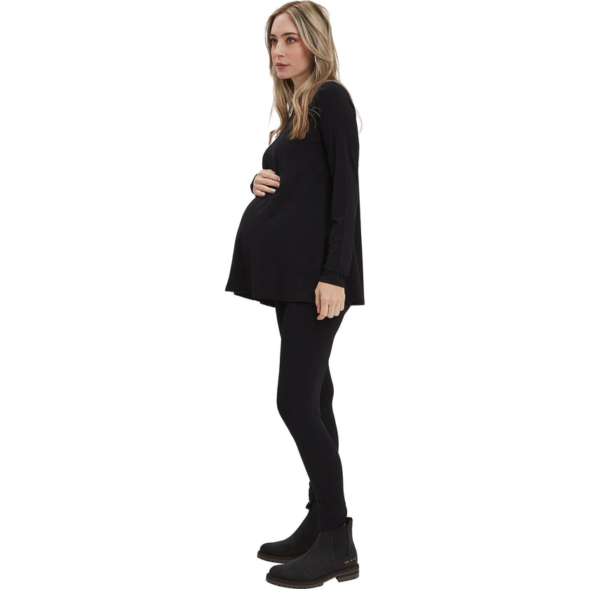 Nicolette Boat Neck Long Sleeve Nursing Tee