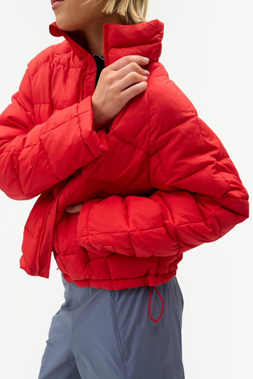 Nellie Packable Puffer Jacket, Rouge