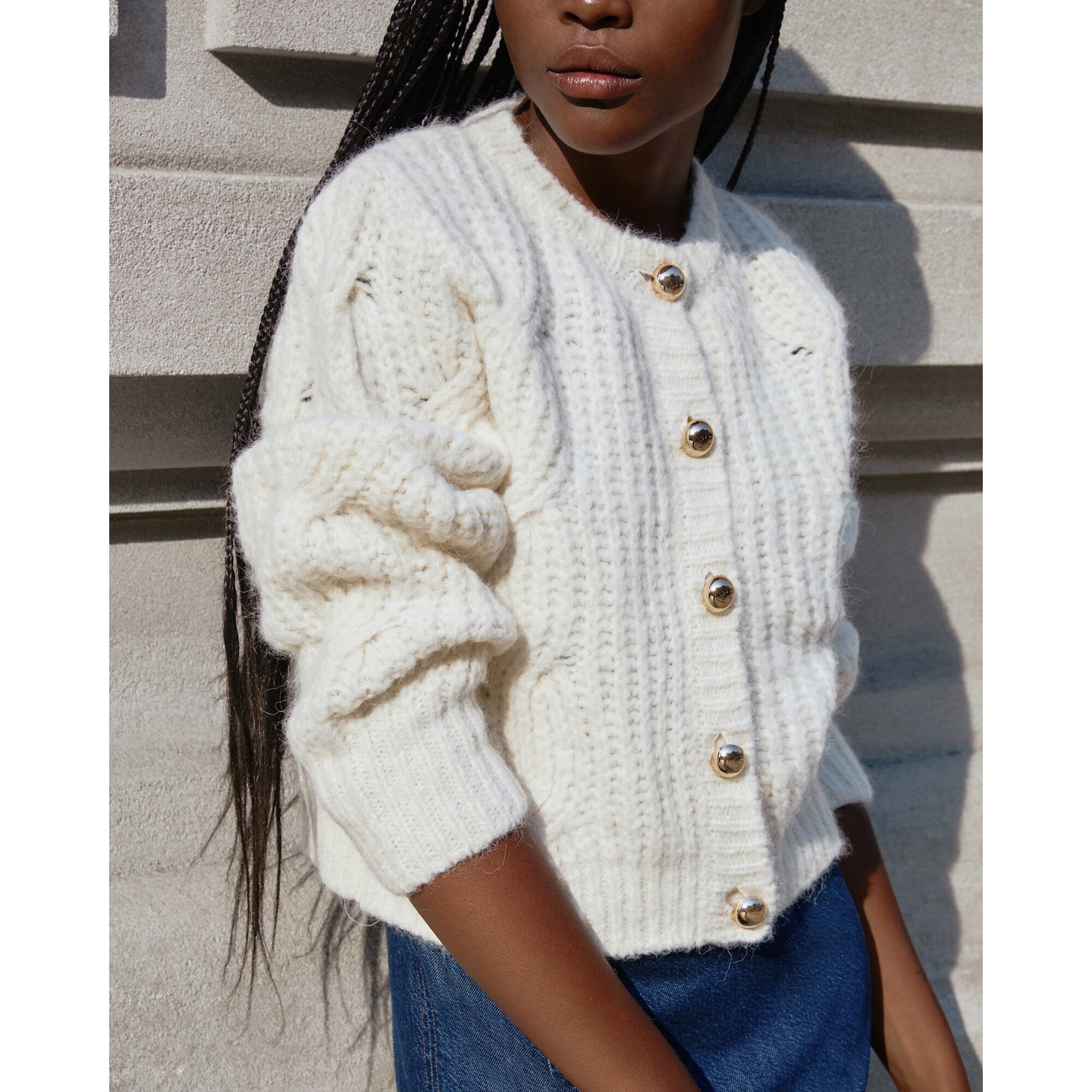 Women's Hale Cardigan, Cream