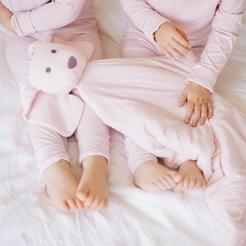Pink Mini-Stripe Dog Lovey Blanket