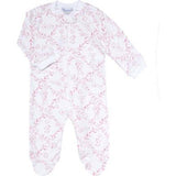 Pink Bears Trellace Zipper Footie