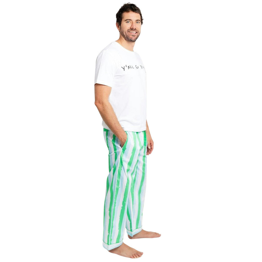Men's Drawbertson Wild Stripes PJ Pants - Organic Cotton Poplin
