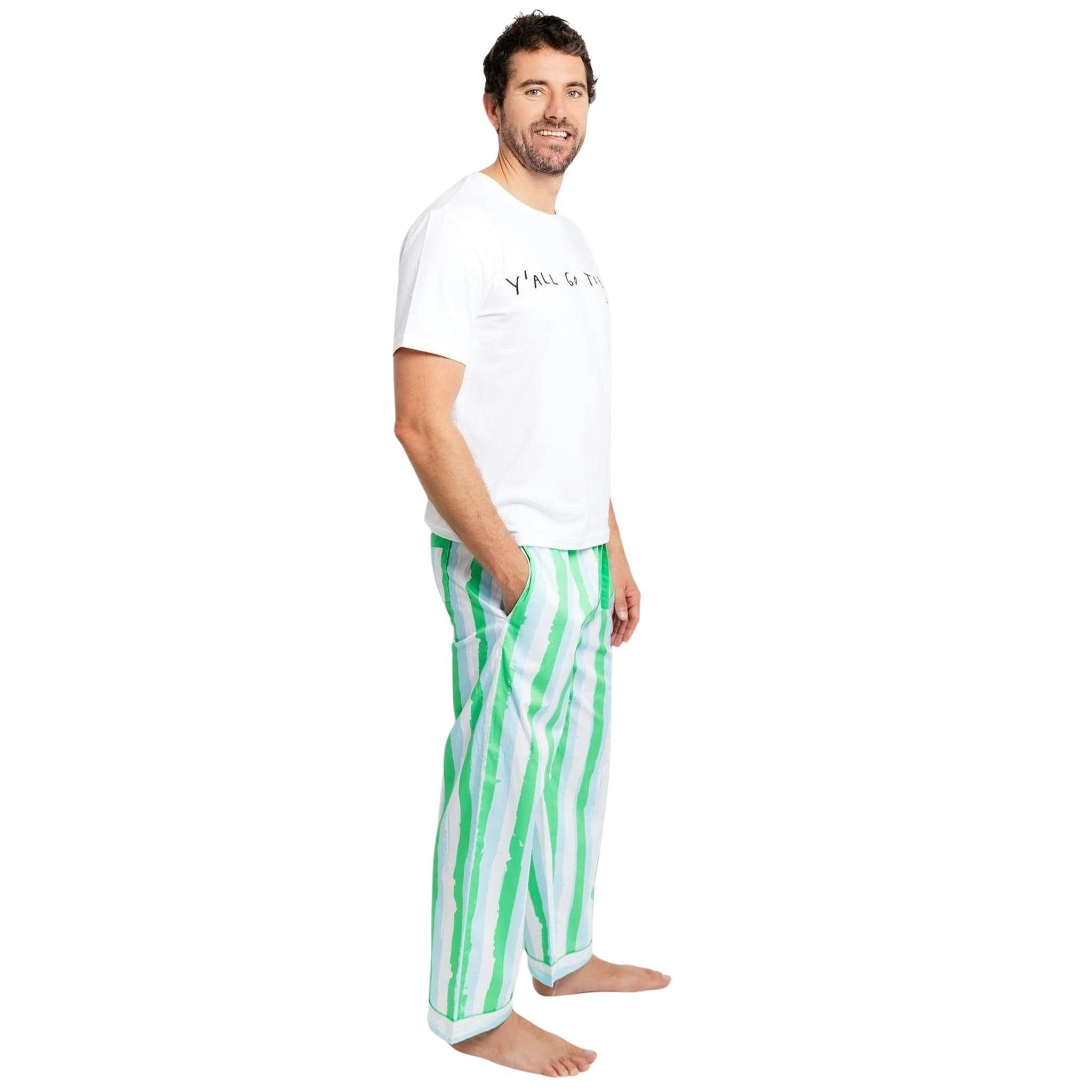 Men's Drawbertson Wild Stripes PJ Pants - Organic Cotton Poplin