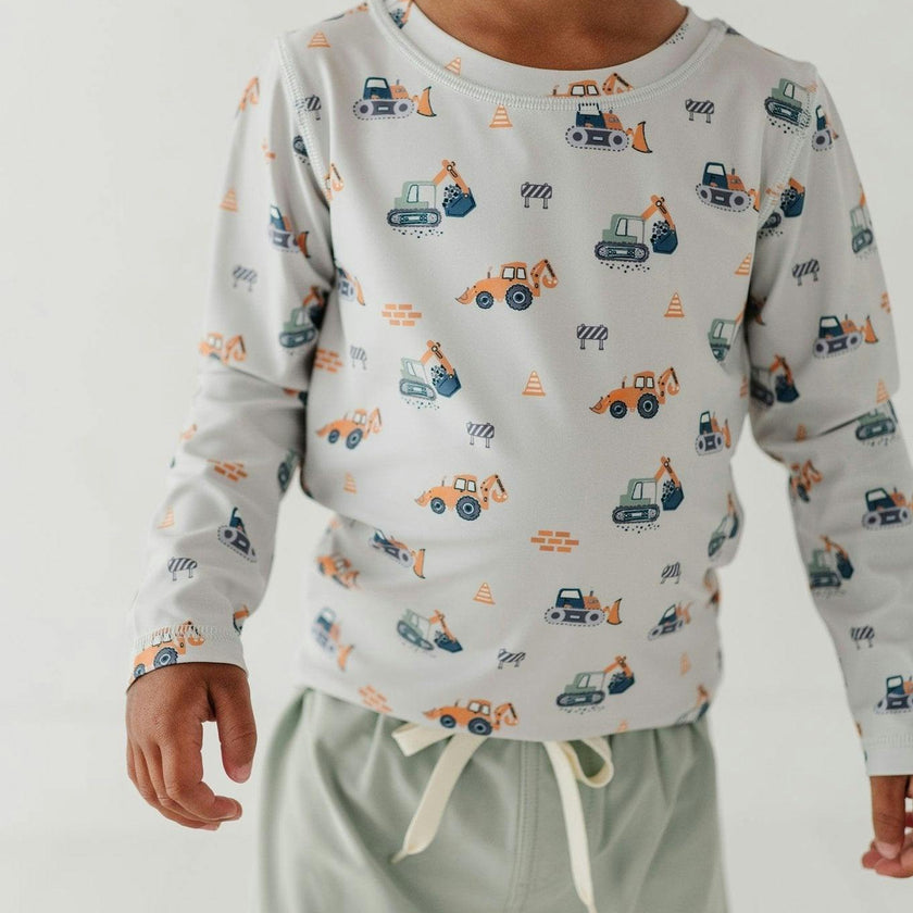 Boy's Long Sleeve Rash Guard Swim Shirt