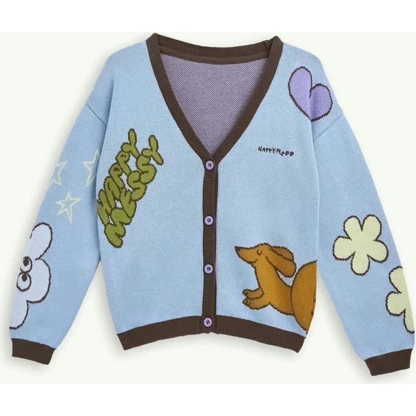 children's cotton cardigan - fun icons
