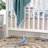 Caspian Whale Cotton Fitted Crib Sheet