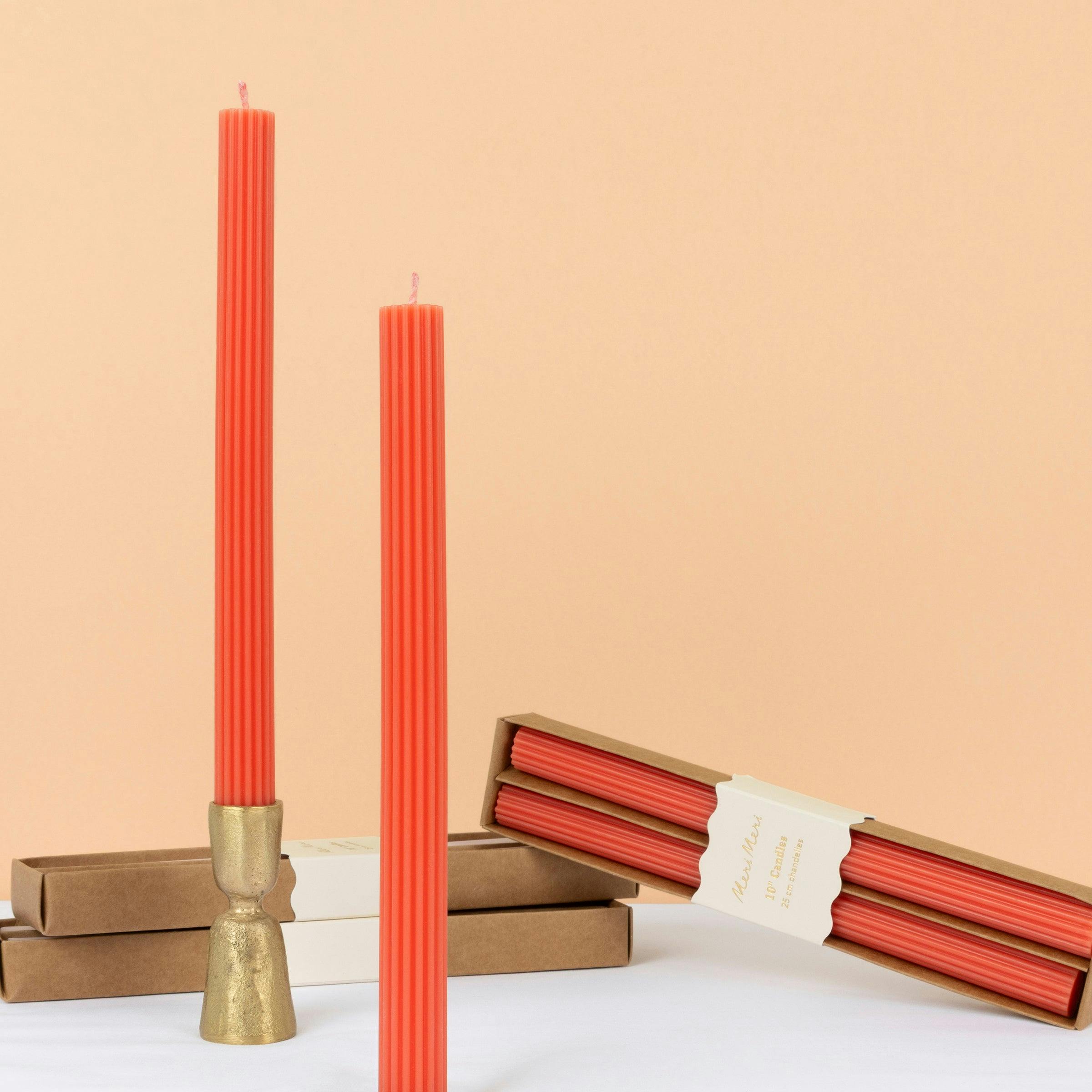 Coral Table Candles