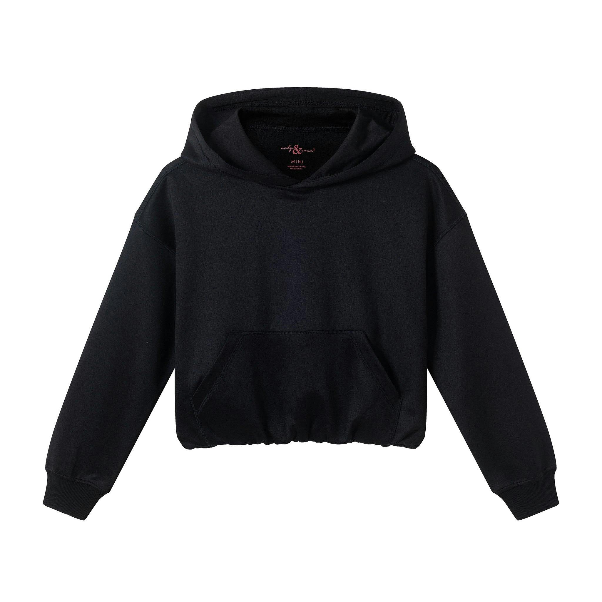 Tween Ponte Hoodie & Flare Pants Set | Black Leopard