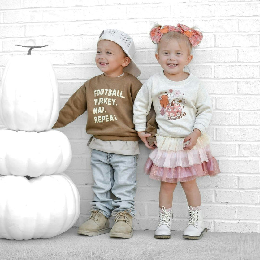 Football Turkey Nap Repeat Thanksgiving Sweatshirt