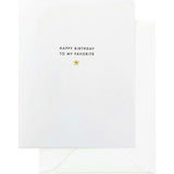 To My Favorite Card