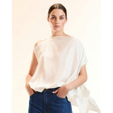 Windswept Tie Top, White