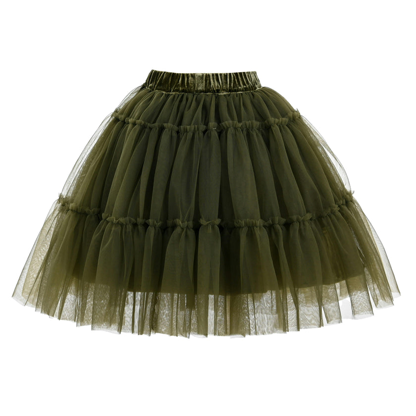 Floral Knit Vest & Tulle Skirt Set