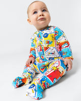 Comic Hero Bamboo Convertible Footie