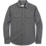 Men's Long Sleeve Quilted Shirt Jacket, Grey