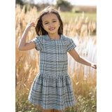 TARTINE ET CHOCOLAT Storm Green Jacquard Party Dress
