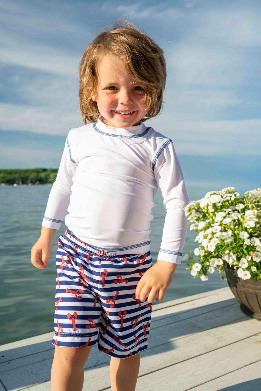 Lobster Print Swim Trunk