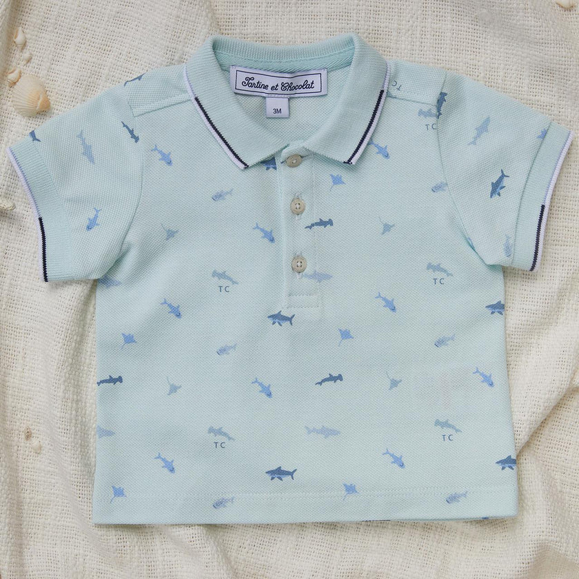 TARTINE ET CHOCOLAT Ocean Friends Baby Polo