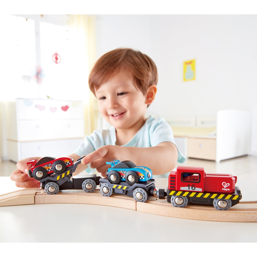 Race Car Transporter Kid's Loading & Towing Playset
