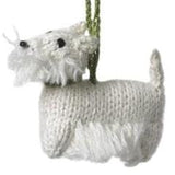 West Highland Terrier (Westie) Dog Hand Knit Christmas Ornament