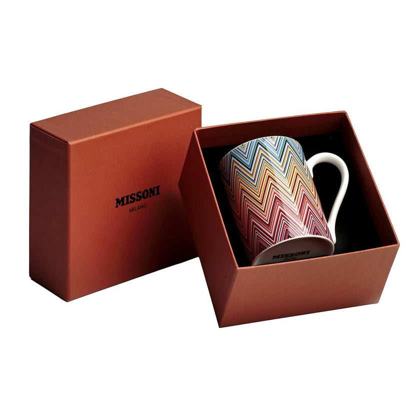 Mug Cup ZIG ZAG in Luxury Box Jarris 156 diam. 3", H 3.9", cap. 12.5 oz